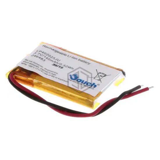 LP402025JU+PCM+2 WIRES 50MM - Jauch Quartz - Batteries Rechargeable (Secondary)