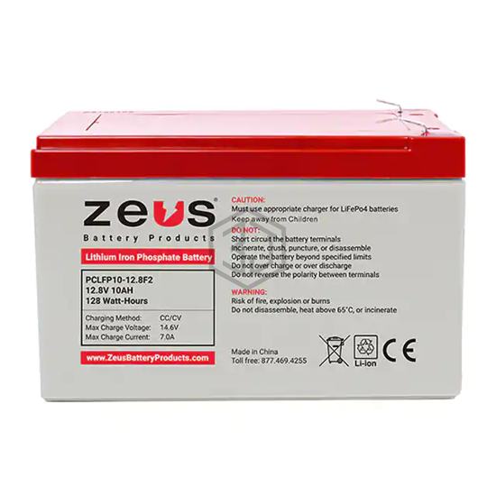 PCLFP10-12.8F2 - ZEUS Battery Products - Batteries Rechargeable (Secondary)