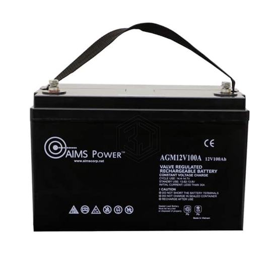 AGM12V100A - AIMS Power - Batteries Rechargeable (Secondary)