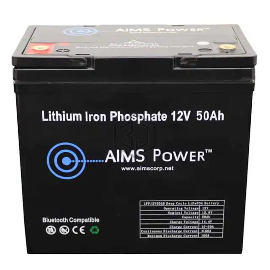 LFP12V50AB - AIMS Power - Batteries Rechargeable (Secondary)