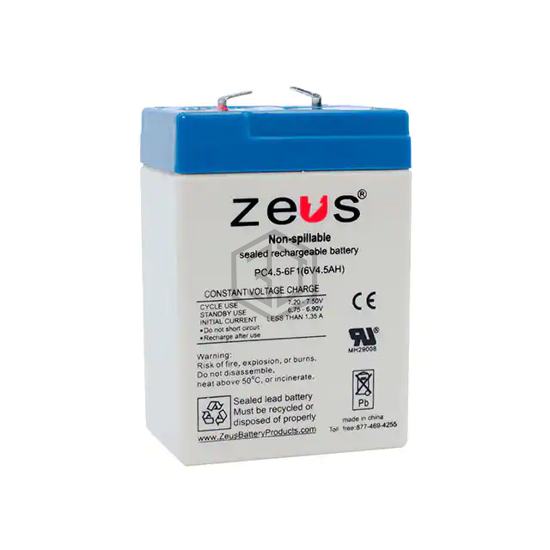 PC4.5-6F1 - ZEUS Battery Products - Batteries Rechargeable (Secondary)