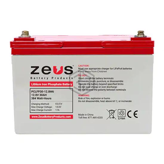 PCLFP30-12.8M6 - ZEUS Battery Products - Batteries Rechargeable (Secondary)