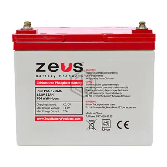 PCLFP55-12.8M6 - ZEUS Battery Products - Batteries Rechargeable (Secondary)