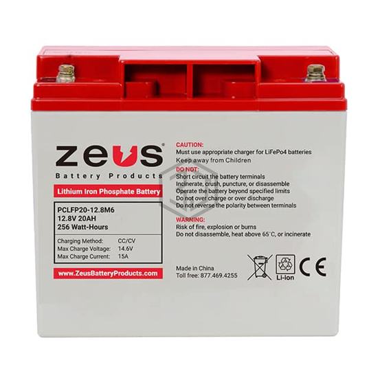 PCLFP20-12.8M6 - ZEUS Battery Products - Batteries Rechargeable (Secondary)