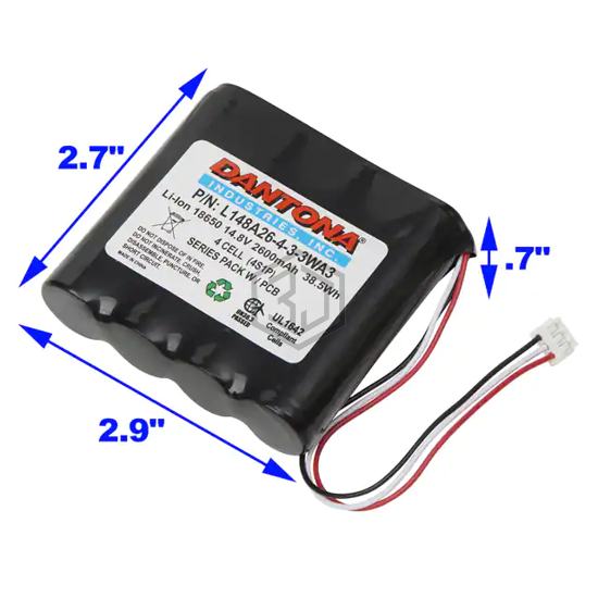 L148A26-4-3-3WA3 - Dantona Industries - Battery Packs