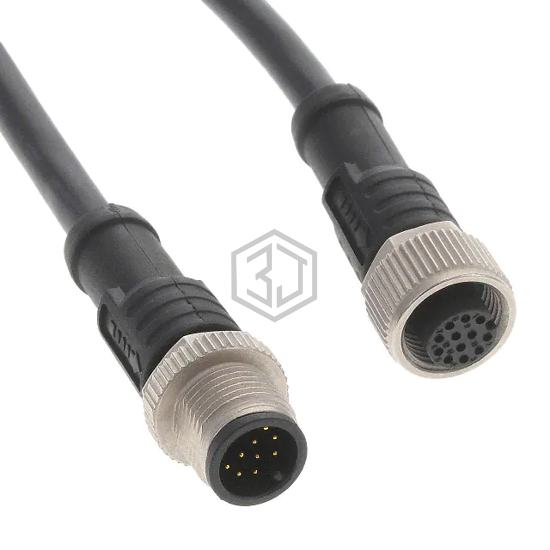 M12A12ML-12AFL-SB001 - Amphenol LTW - Circular Cable Assemblies