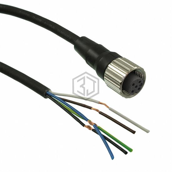 XS2F-M12PUR5S10M - Omron Automation and Safety - Circular Cable Assemblies