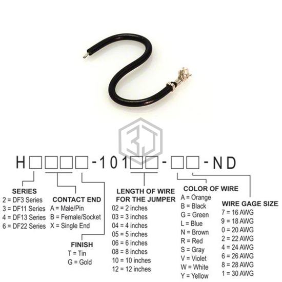H4BXT-10112-B8 - Hirose Electric Co Ltd - Jumper Wires, Pre-Crimped Leads