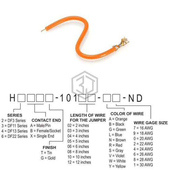H2BXT-10104-A8 - Hirose Electric Co Ltd - Jumper Wires, Pre-Crimped Leads