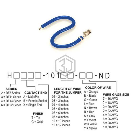 H4BXT-10110-L6 - Hirose Electric Co Ltd - Jumper Wires, Pre-Crimped Leads