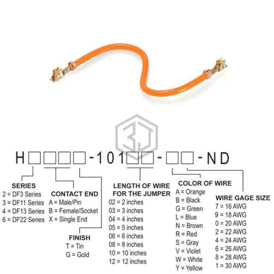 H3BBG-10105-A6 - Hirose Electric Co Ltd - Jumper Wires, Pre-Crimped Leads