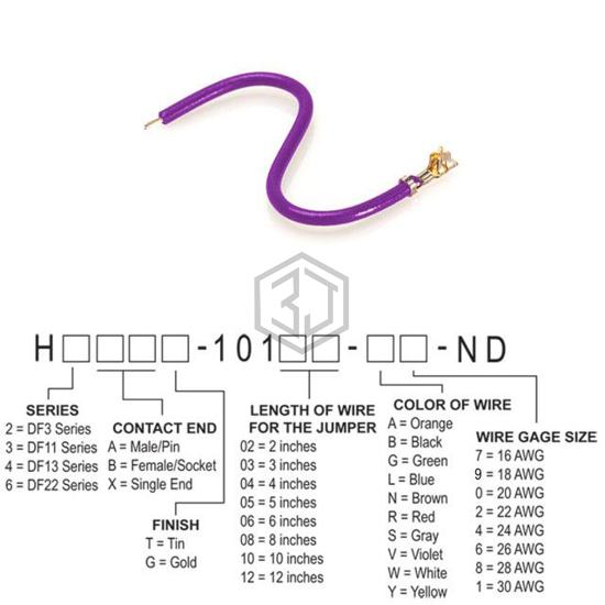 H2BXG-10105-V6 - Hirose Electric Co Ltd - Jumper Wires, Pre-Crimped Leads