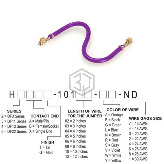 H4BBT-10110-V6 - Hirose Electric Co Ltd - Jumper Wires, Pre-Crimped Leads