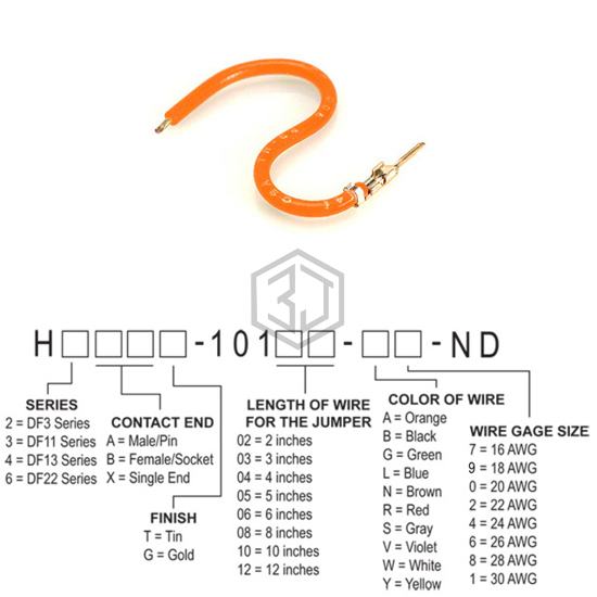 H2AXT-10112-A4 - Hirose Electric Co Ltd - Jumper Wires, Pre-Crimped Leads