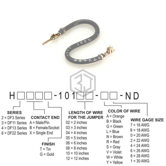 H2ABT-10108-S4 - Hirose Electric Co Ltd - Jumper Wires, Pre-Crimped Leads