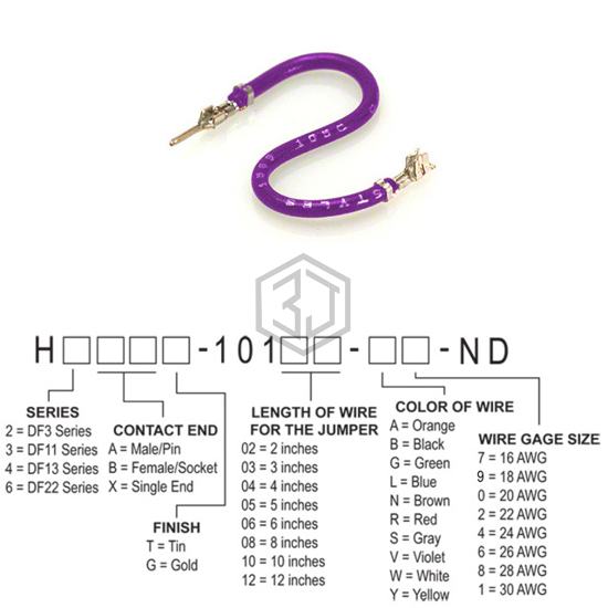 H2ABT-10110-V4 - Hirose Electric Co Ltd - Jumper Wires, Pre-Crimped Leads