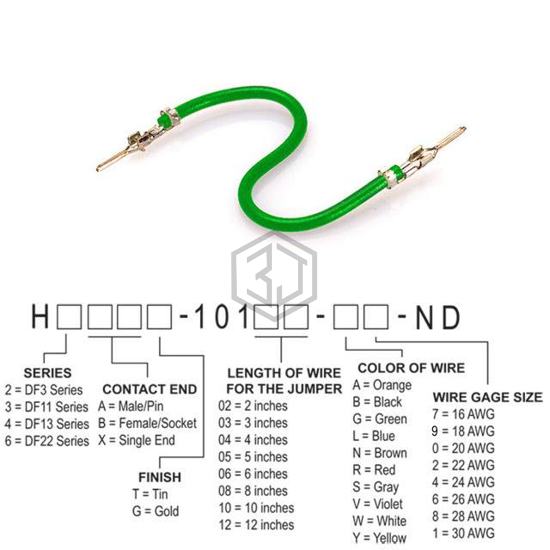 H2AAT-10102-G8 - Hirose Electric Co Ltd - Jumper Wires, Pre-Crimped Leads