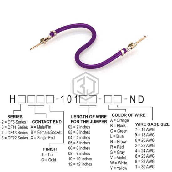 H2AAT-10112-V8 - Hirose Electric Co Ltd - Jumper Wires, Pre-Crimped Leads