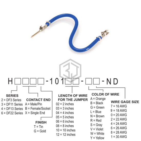 H3ABT-10103-L6 - Hirose Electric Co Ltd - Jumper Wires, Pre-Crimped Leads