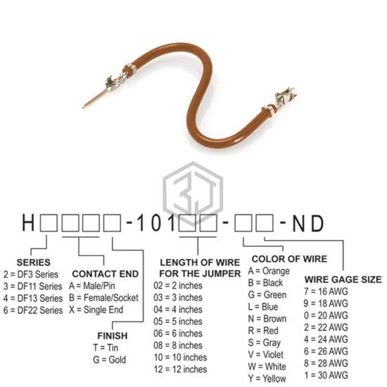 H3ABT-10110-N6 - Hirose Electric Co Ltd - Jumper Wires, Pre-Crimped Leads