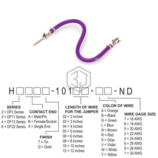 H3ABT-10112-V6 - Hirose Electric Co Ltd - Jumper Wires, Pre-Crimped Leads