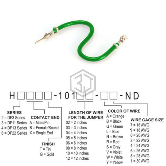H2ABT-10102-G6 - Hirose Electric Co Ltd - Jumper Wires, Pre-Crimped Leads
