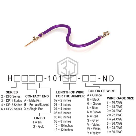 H3ABT-10104-V8 - Hirose Electric Co Ltd - Jumper Wires, Pre-Crimped Leads