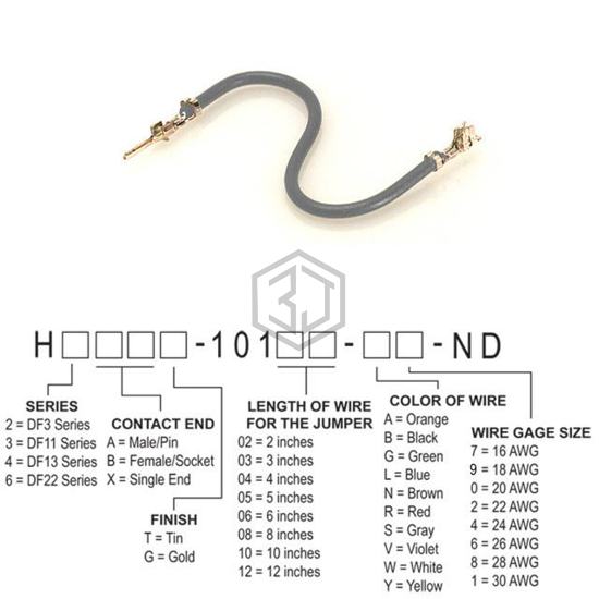 H2ABT-10106-S8 - Hirose Electric Co Ltd - Jumper Wires, Pre-Crimped Leads