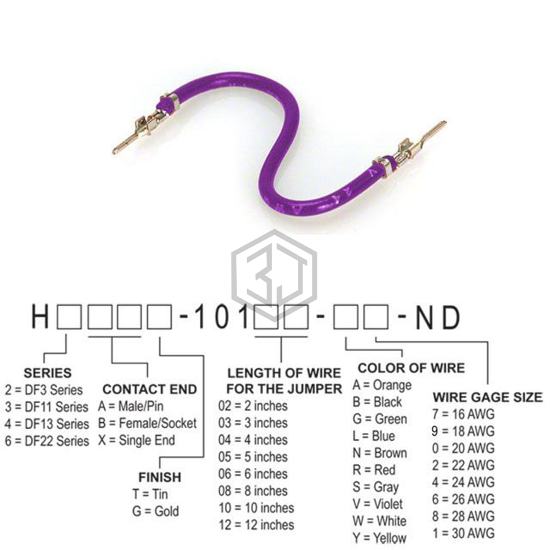 H2AAT-10103-V4 - Hirose Electric Co Ltd - Jumper Wires, Pre-Crimped Leads