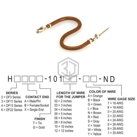 H3ABT-10110-N4 - Hirose Electric Co Ltd - Jumper Wires, Pre-Crimped Leads