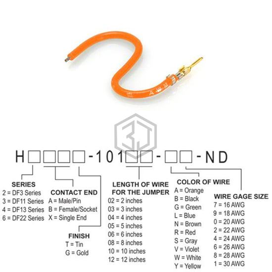 H2AXG-10102-A4 - Hirose Electric Co Ltd - Jumper Wires, Pre-Crimped Leads