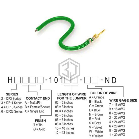 H2AXG-10105-G4 - Hirose Electric Co Ltd - Jumper Wires, Pre-Crimped Leads