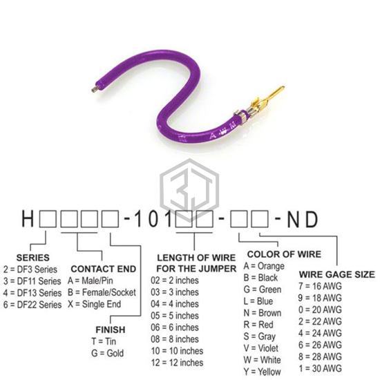 H2AXG-10110-V4 - Hirose Electric Co Ltd - Jumper Wires, Pre-Crimped Leads
