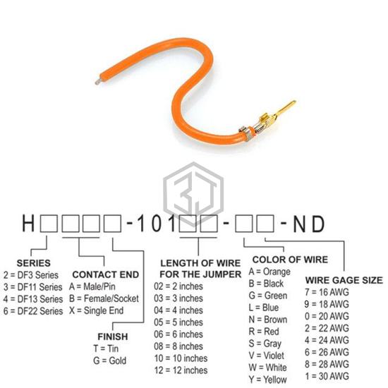 H2AXG-10103-A6 - Hirose Electric Co Ltd - Jumper Wires, Pre-Crimped Leads