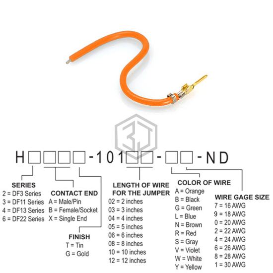 H2AXG-10104-A8 - Hirose Electric Co Ltd - Jumper Wires, Pre-Crimped Leads