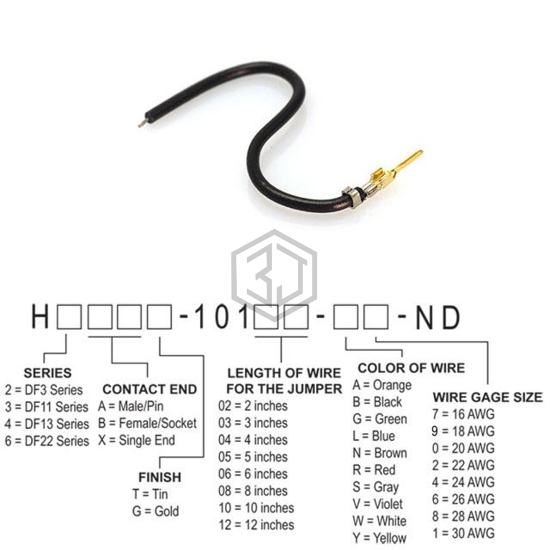 H2AXG-10104-B8 - Hirose Electric Co Ltd - Jumper Wires, Pre-Crimped Leads