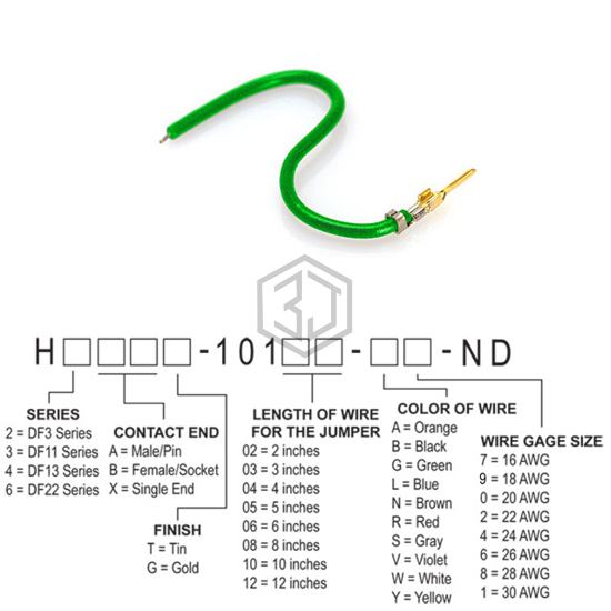 H2AXG-10108-G8 - Hirose Electric Co Ltd - Jumper Wires, Pre-Crimped Leads