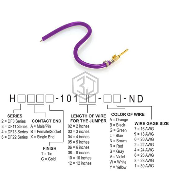 H2AXG-10103-V8 - Hirose Electric Co Ltd - Jumper Wires, Pre-Crimped Leads