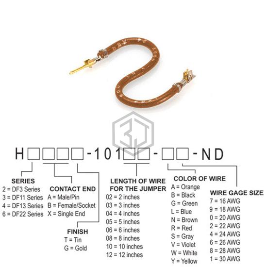 H2ABG-10102-N4 - Hirose Electric Co Ltd - Jumper Wires, Pre-Crimped Leads