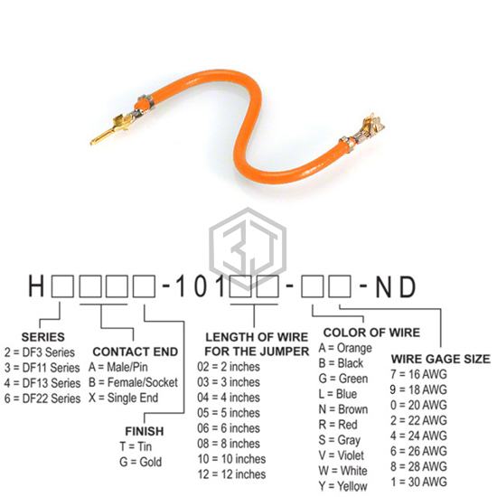 H2ABG-10108-A6 - Hirose Electric Co Ltd - Jumper Wires, Pre-Crimped Leads