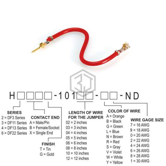 H2ABG-10110-R6 - Hirose Electric Co Ltd - Jumper Wires, Pre-Crimped Leads