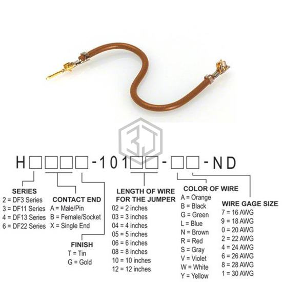 H2ABG-10108-N8 - Hirose Electric Co Ltd - Jumper Wires, Pre-Crimped Leads