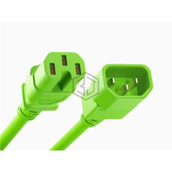 PWCD-C14C15-15A-06F-GRN - Unirise USA - Power, Line Cables and Extension Cords