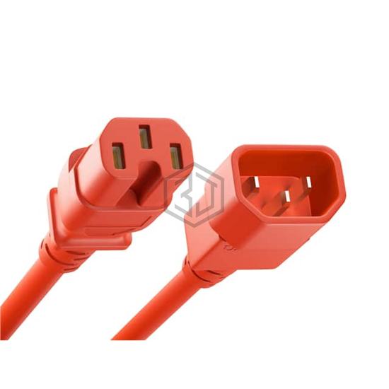 PWCD-C14C15-15A-05F-RED - Unirise USA - Power, Line Cables and Extension Cords