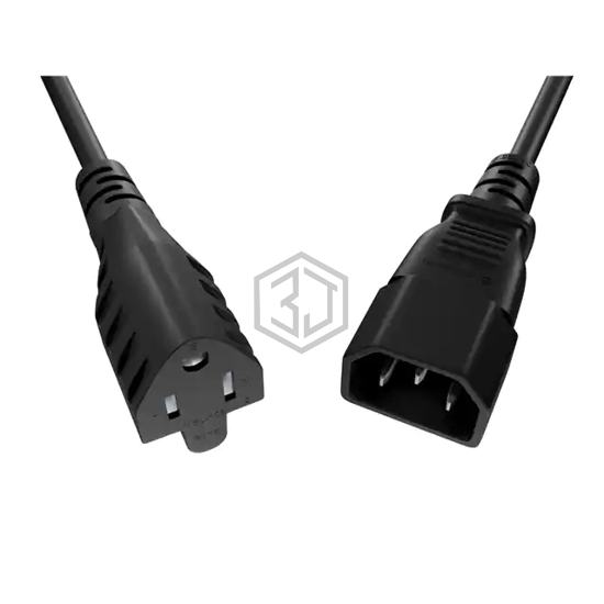 PWCD-515RC14-10A-01F-BLK - Unirise USA - Power, Line Cables and Extension Cords