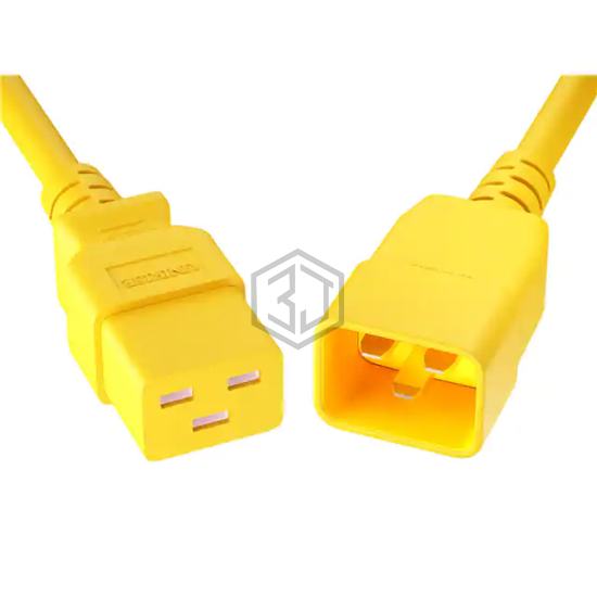PWCD-C19C20-20A-4.5F-YLW - Unirise USA - Power, Line Cables and Extension Cords