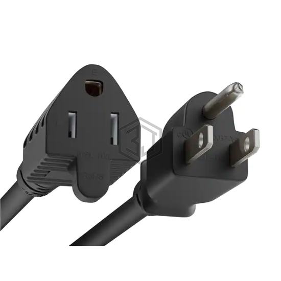 PWCD-515P515R-13A-15F-BLK - Unirise USA - Power, Line Cables and Extension Cords