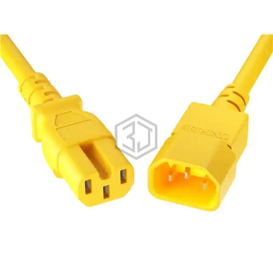 PWCD-C14C15-15A-1.5F-YLW - Unirise USA - Power, Line Cables and Extension Cords