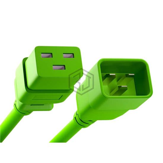 PWCD-C19C20-20A-03F-GRN - Unirise USA - Power, Line Cables and Extension Cords