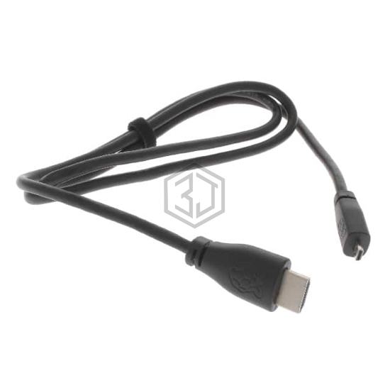 RPI HDMI cable black - Raspberry Pi - Video Cables (DVI, HDMI)